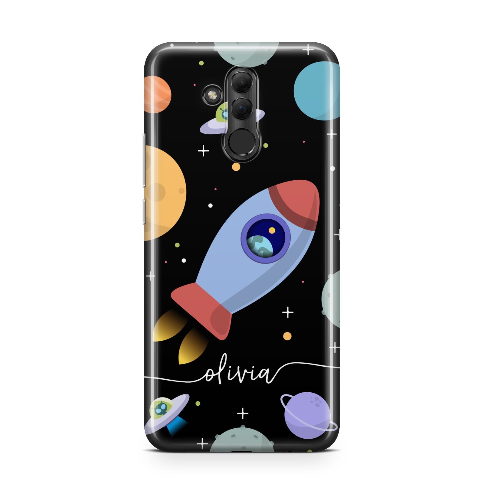 Fun Space Scene Artwork with Name Huawei Mate 20 Lite