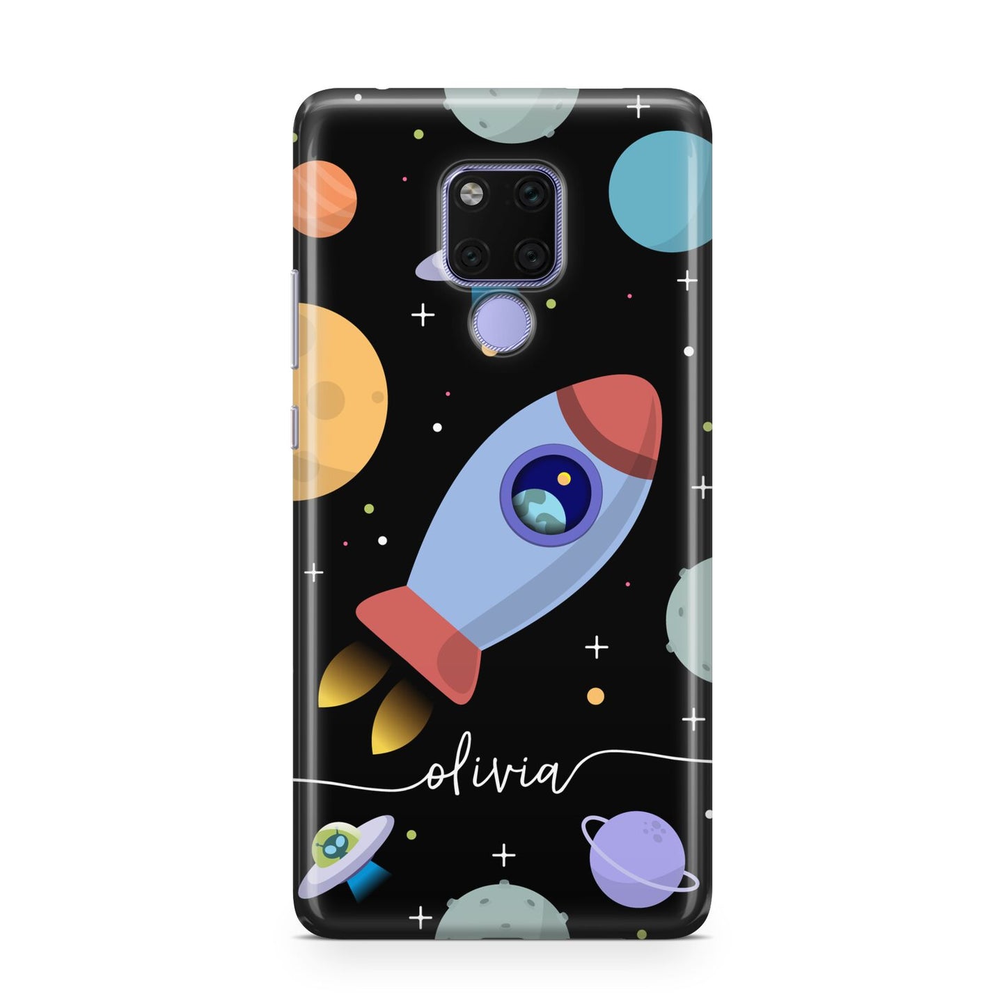 Fun Space Scene Artwork with Name Huawei Mate 20X Phone Case