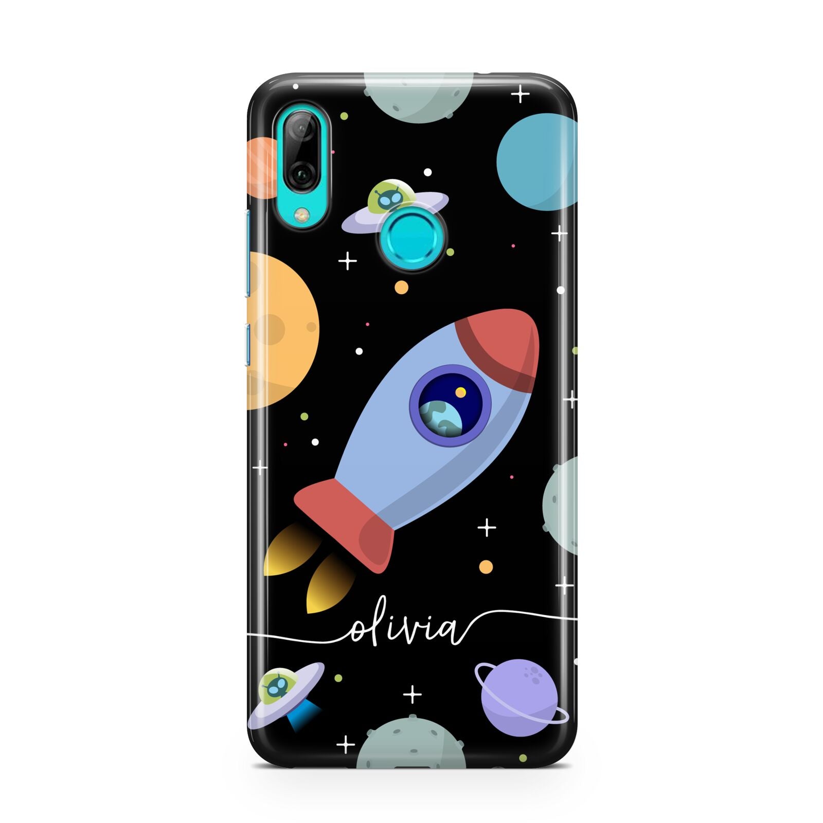 Fun Space Scene Artwork with Name Huawei P Smart 2019 Case