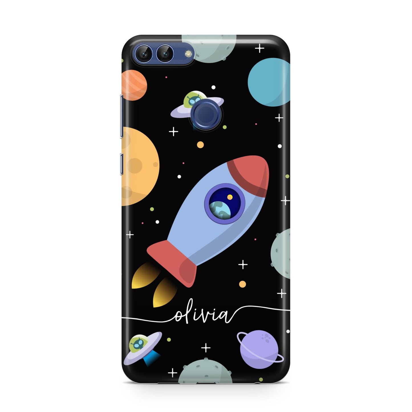 Fun Space Scene Artwork with Name Huawei P Smart Case