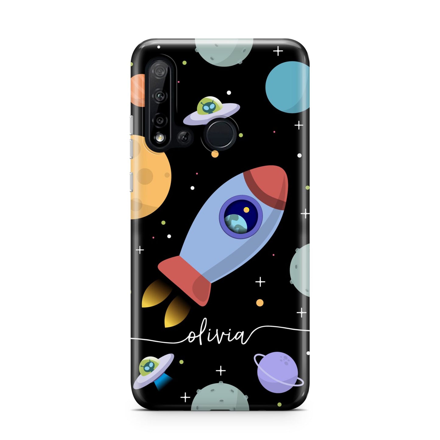 Fun Space Scene Artwork with Name Huawei P20 Lite 5G Phone Case