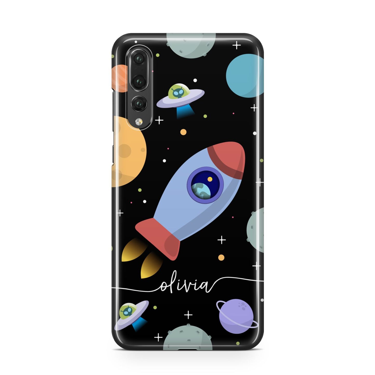 Fun Space Scene Artwork with Name Huawei P20 Pro Phone Case