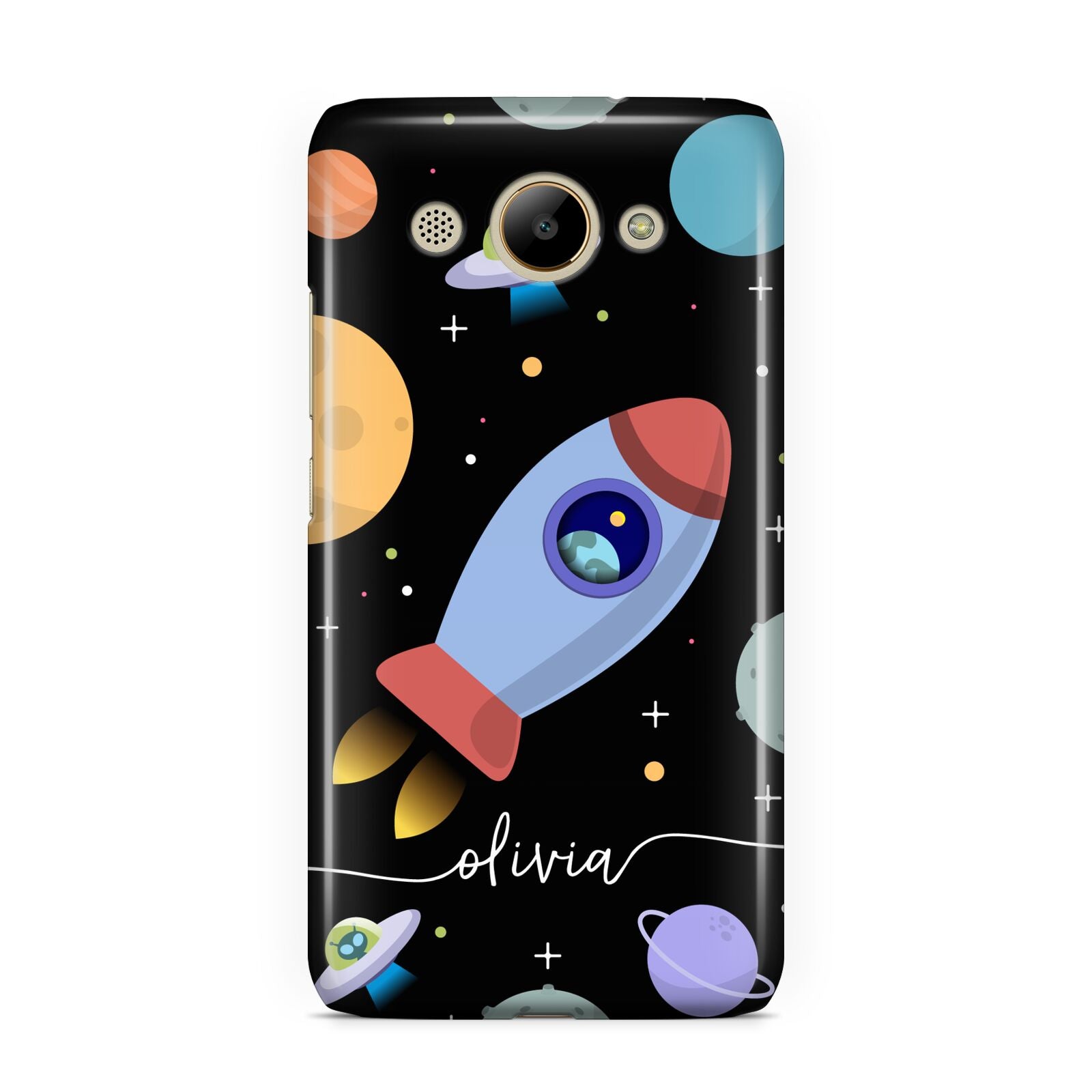 Fun Space Scene Artwork with Name Huawei Y3 2017