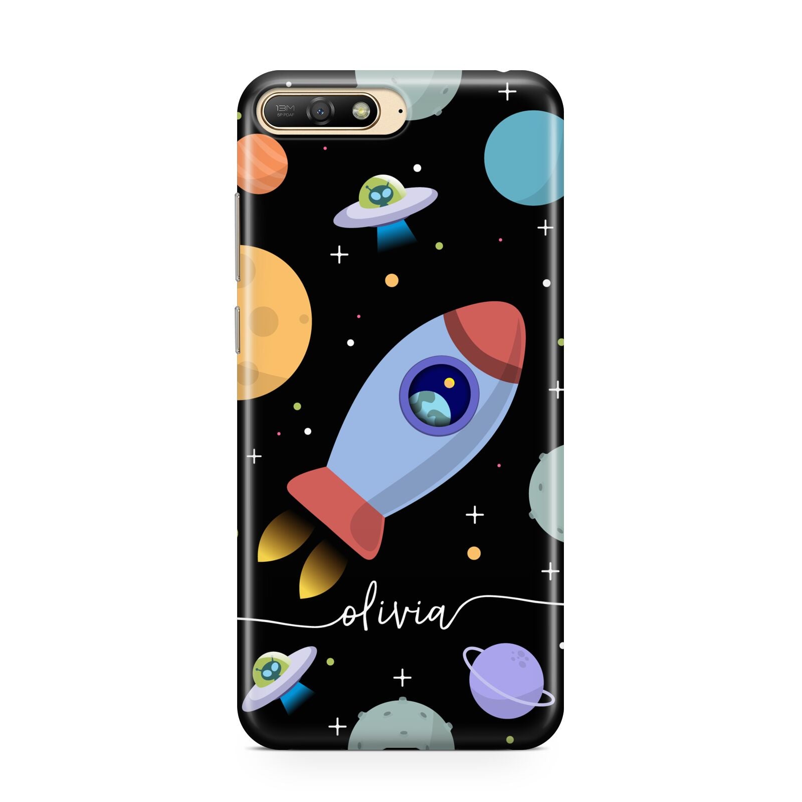 Fun Space Scene Artwork with Name Huawei Y6 2018