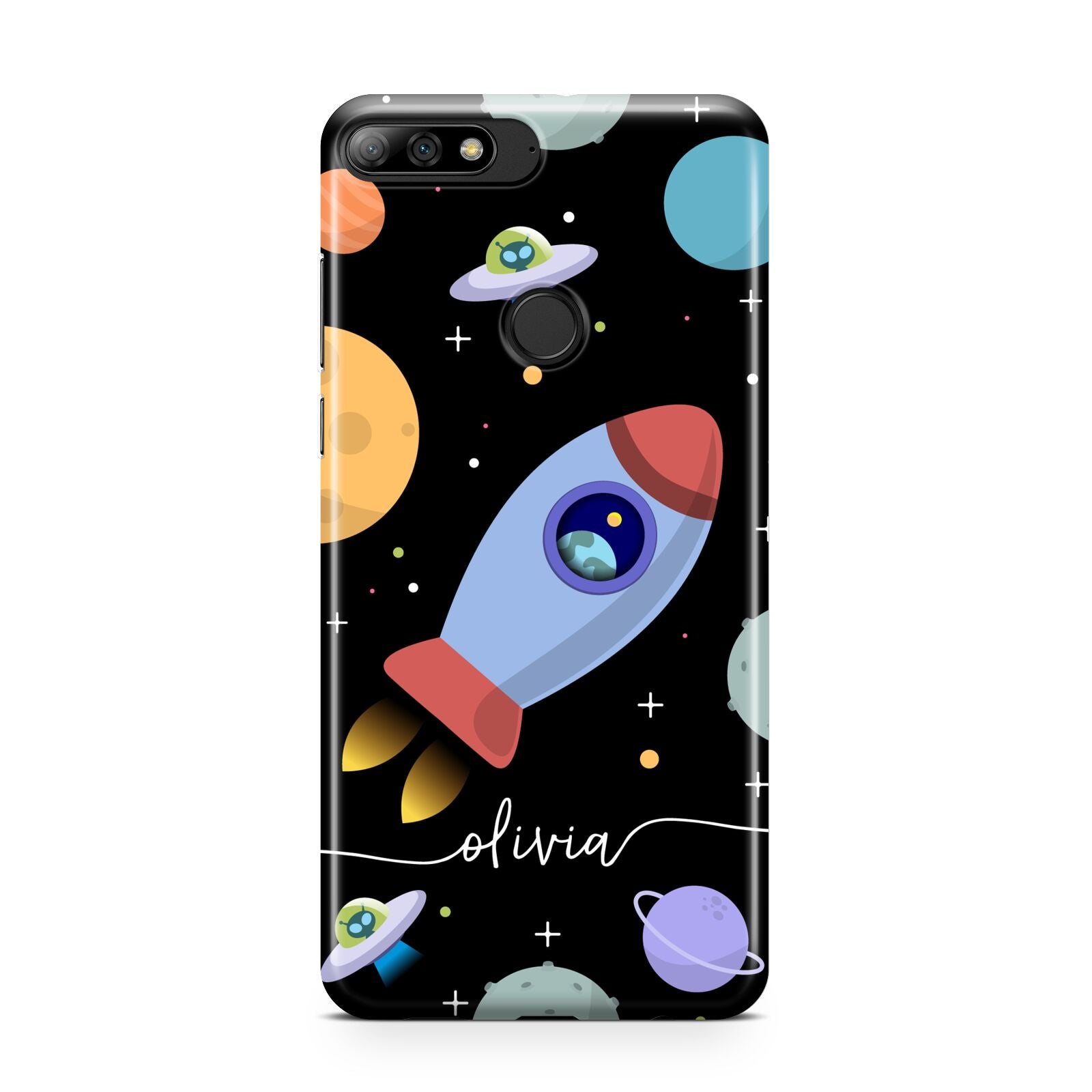 Fun Space Scene Artwork with Name Huawei Y7 2018