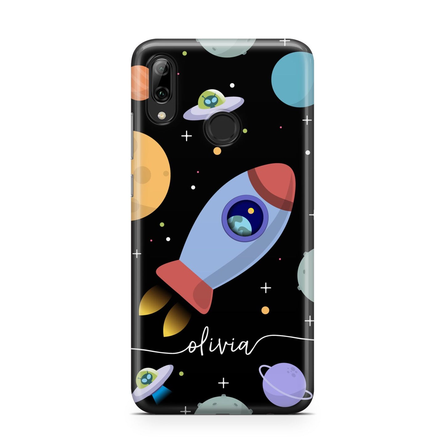 Fun Space Scene Artwork with Name Huawei Y7 2019