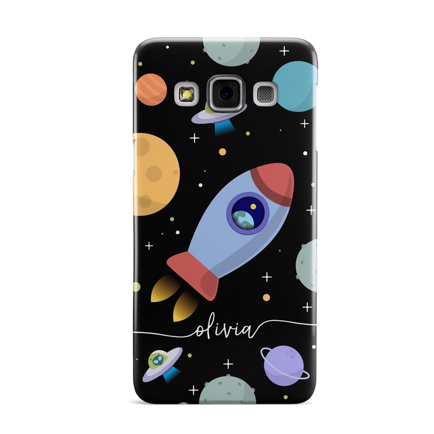 Fun Space Scene Artwork with Name Samsung Galaxy A3 Case