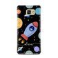 Fun Space Scene Artwork with Name Samsung Galaxy A7 2016 Case on gold phone