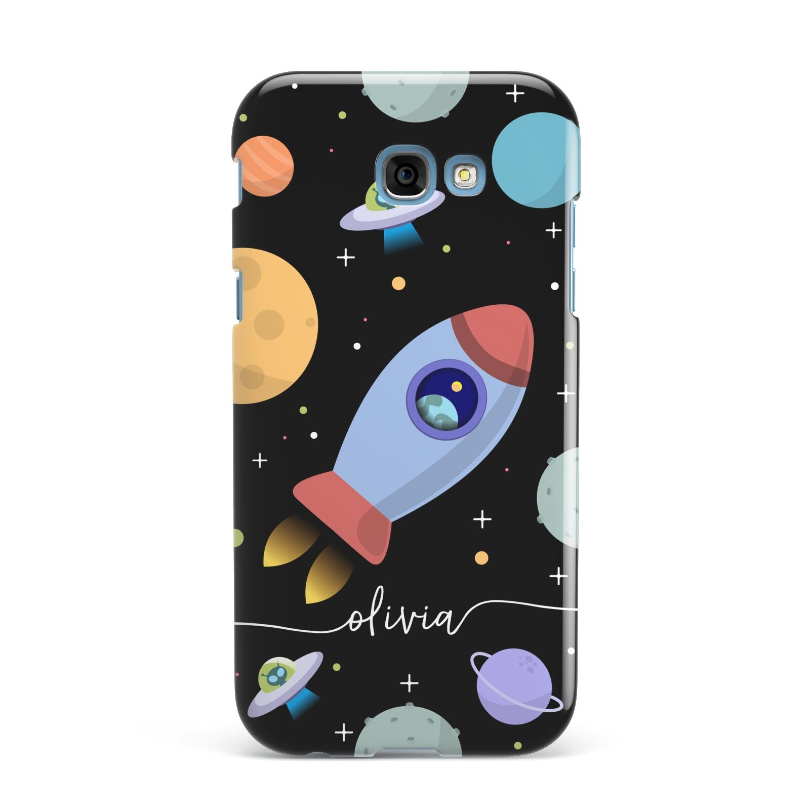 Fun Space Scene Artwork with Name Samsung Galaxy A7 2017 Case