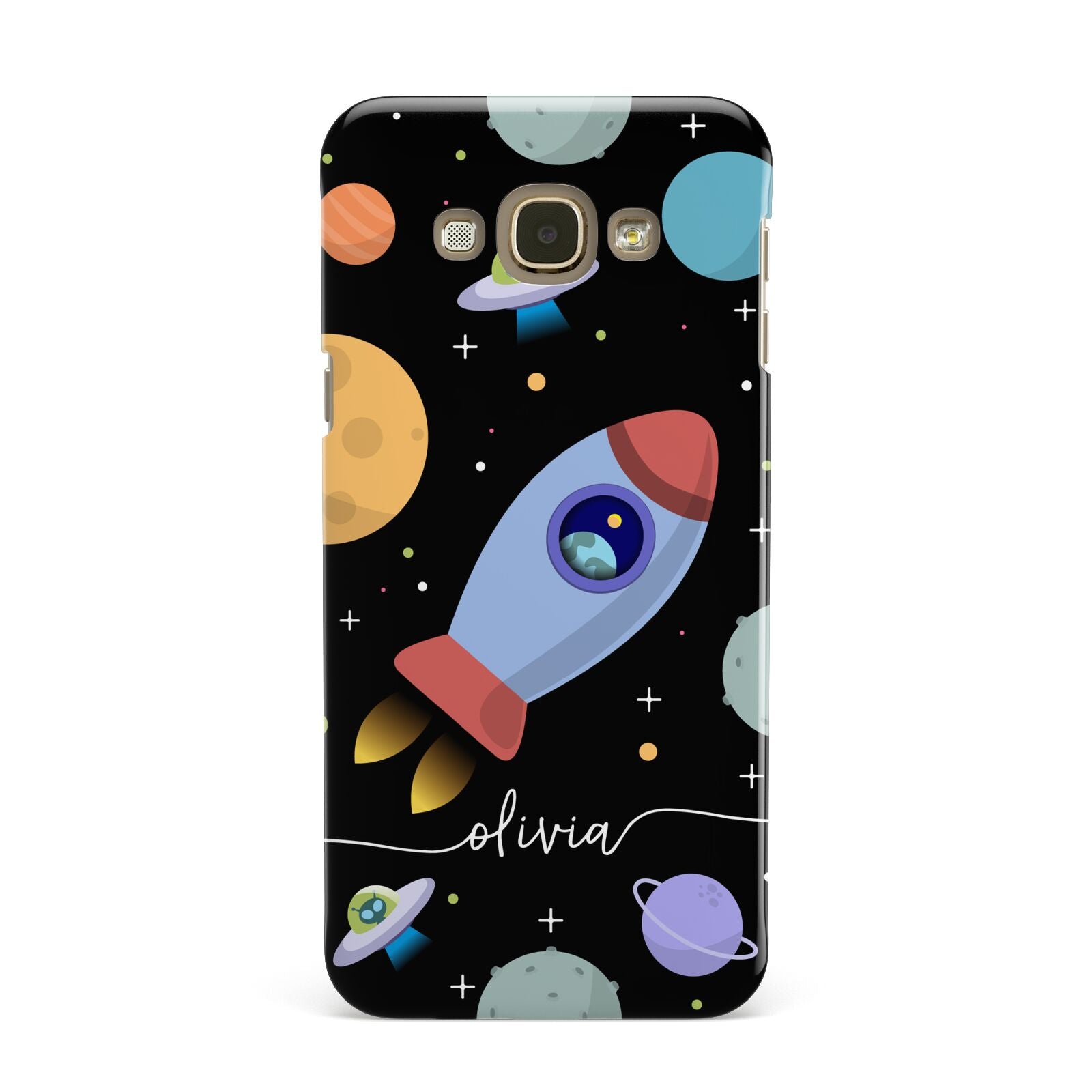 Fun Space Scene Artwork with Name Samsung Galaxy A8 Case