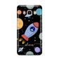 Fun Space Scene Artwork with Name Samsung Galaxy J7 2016 Case on gold phone