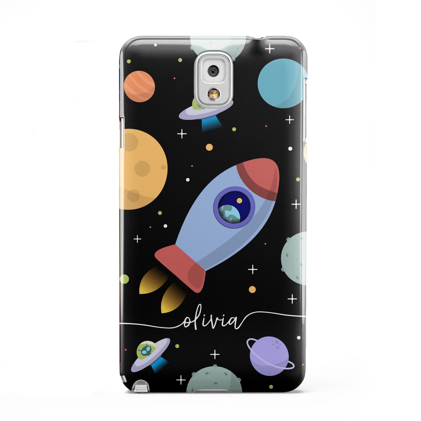 Fun Space Scene Artwork with Name Samsung Galaxy Note 3 Case