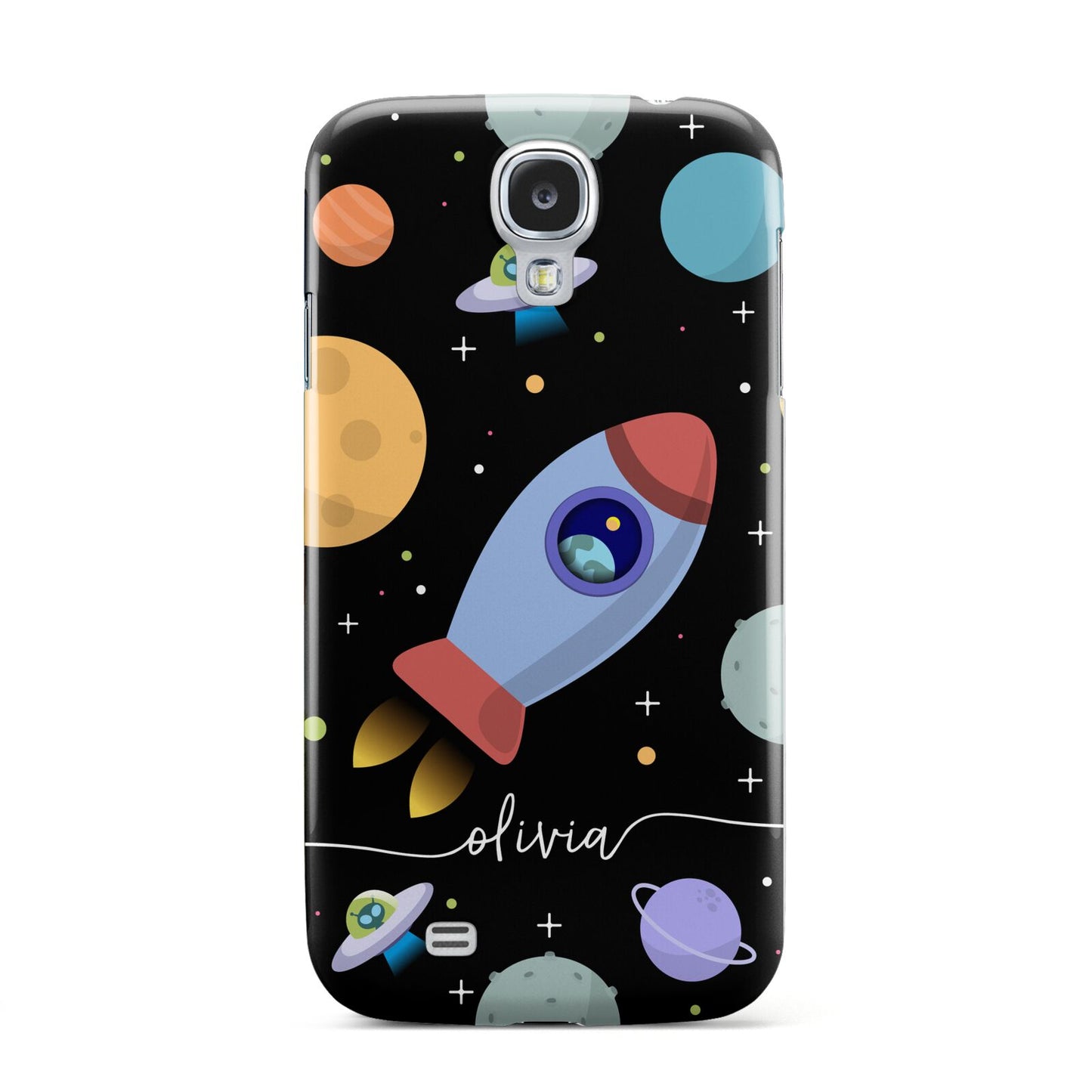 Fun Space Scene Artwork with Name Samsung Galaxy S4 Case
