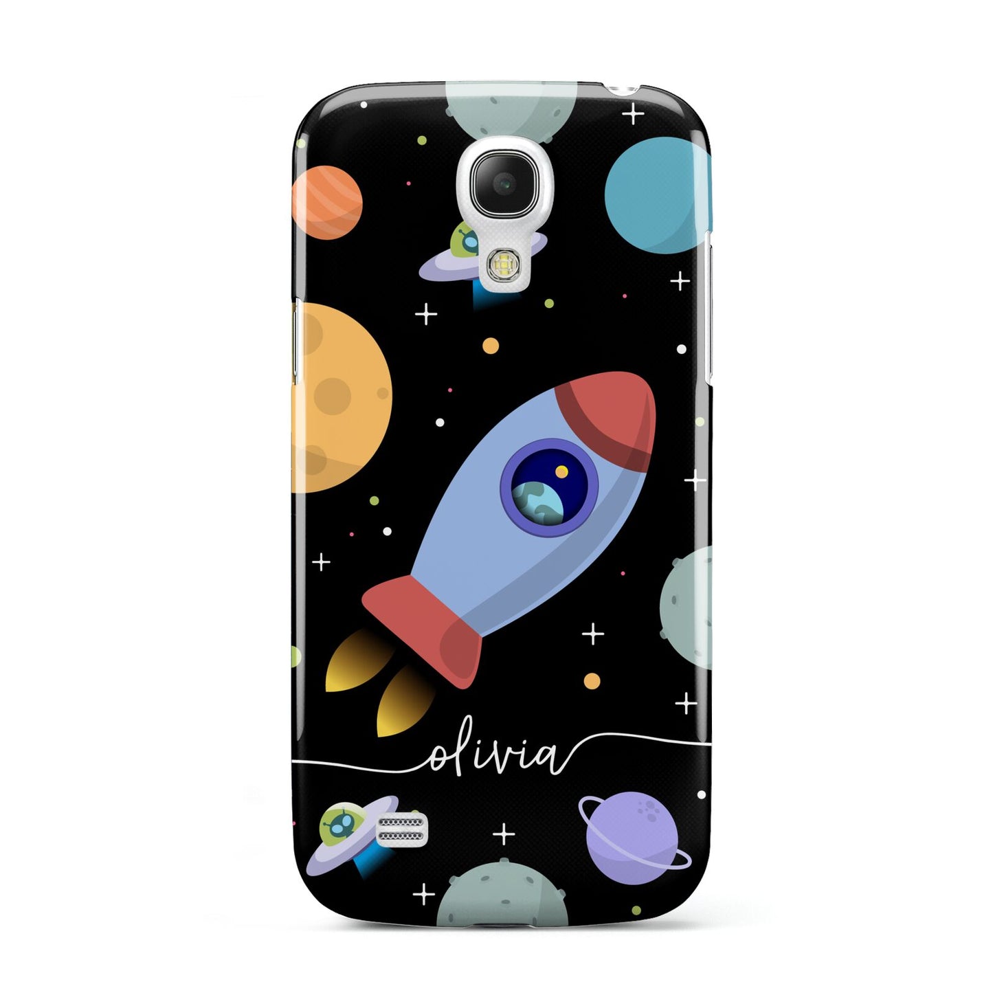 Fun Space Scene Artwork with Name Samsung Galaxy S4 Mini Case