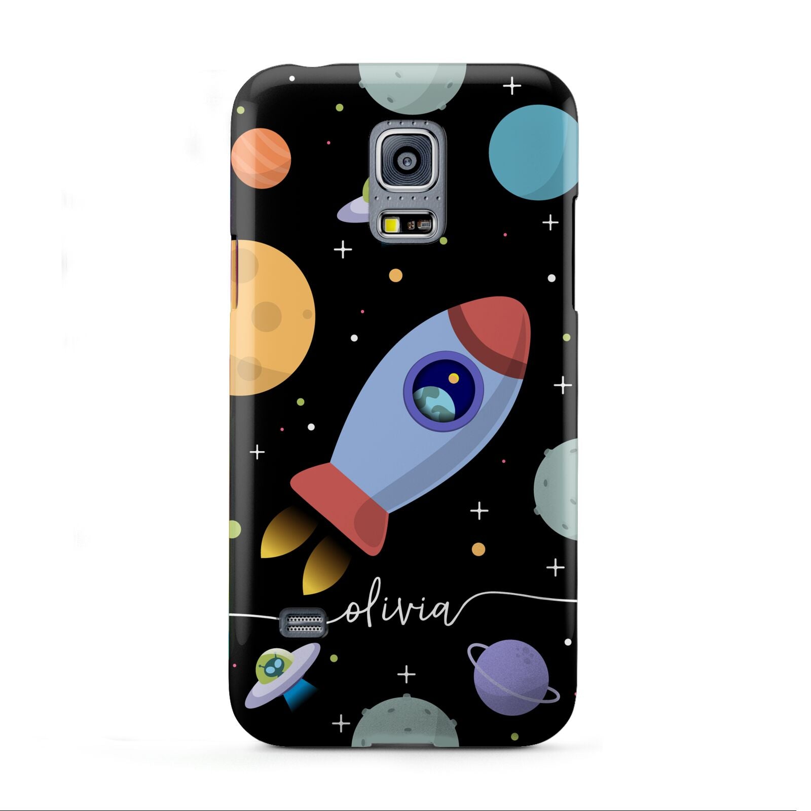 Fun Space Scene Artwork with Name Samsung Galaxy S5 Mini Case