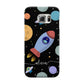 Fun Space Scene Artwork with Name Samsung Galaxy S6 Edge Case