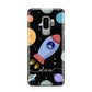 Fun Space Scene Artwork with Name Samsung Galaxy S9 Plus Case on Silver phone