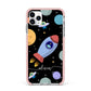 Fun Space Scene Artwork with Name iPhone 11 Pro Max Impact Pink Edge Case