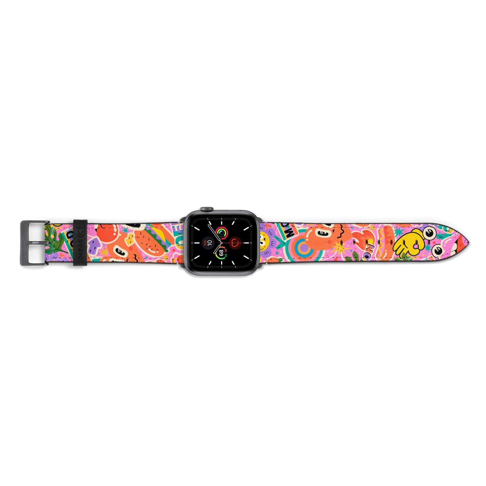 Fun Sticker Apple Watch Strap Landscape Image Space Grey Hardware