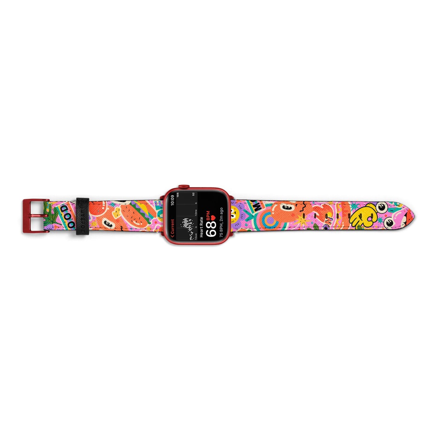 Fun Sticker Apple Watch Strap Size 38mm Landscape Image Red Hardware