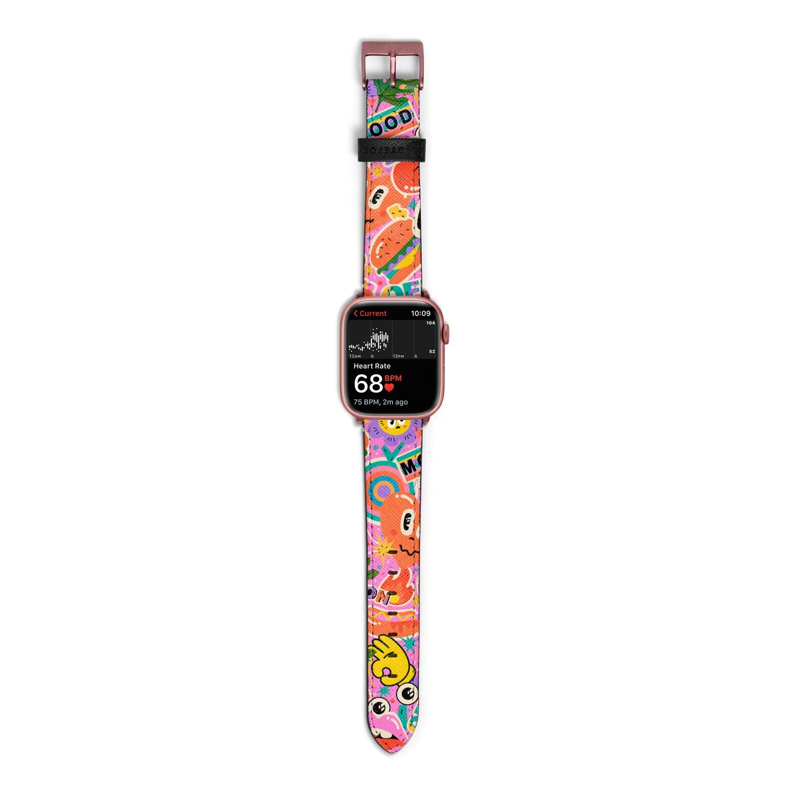 Fun Sticker Apple Watch Strap Size 38mm with Rose Gold Hardware