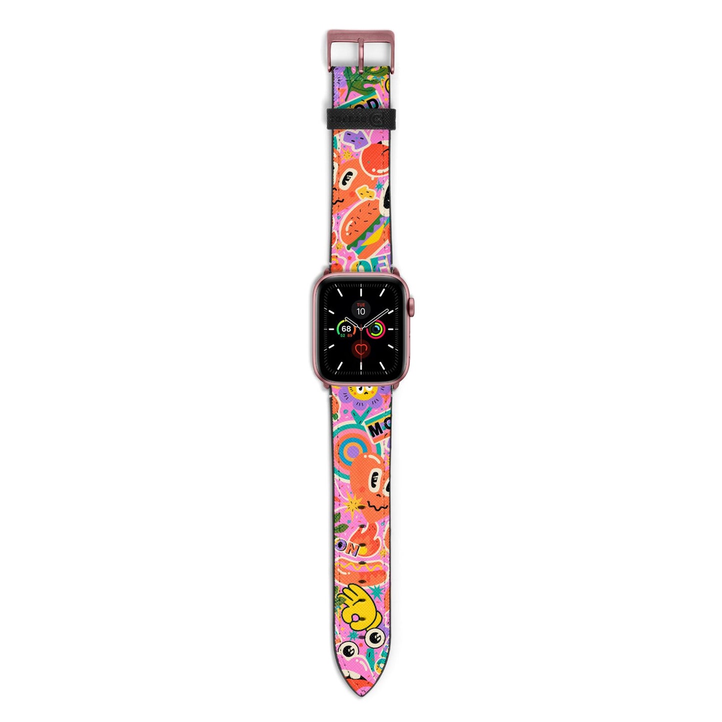 Fun Sticker Apple Watch Strap with Rose Gold Hardware