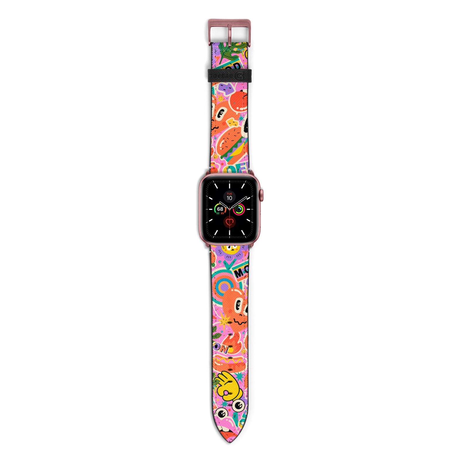 Fun Sticker Apple Watch Strap with Rose Gold Hardware