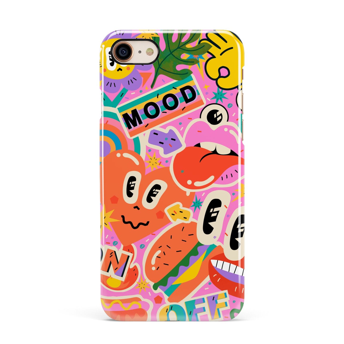 Fun Sticker Apple iPhone 7 8 3D Snap Case