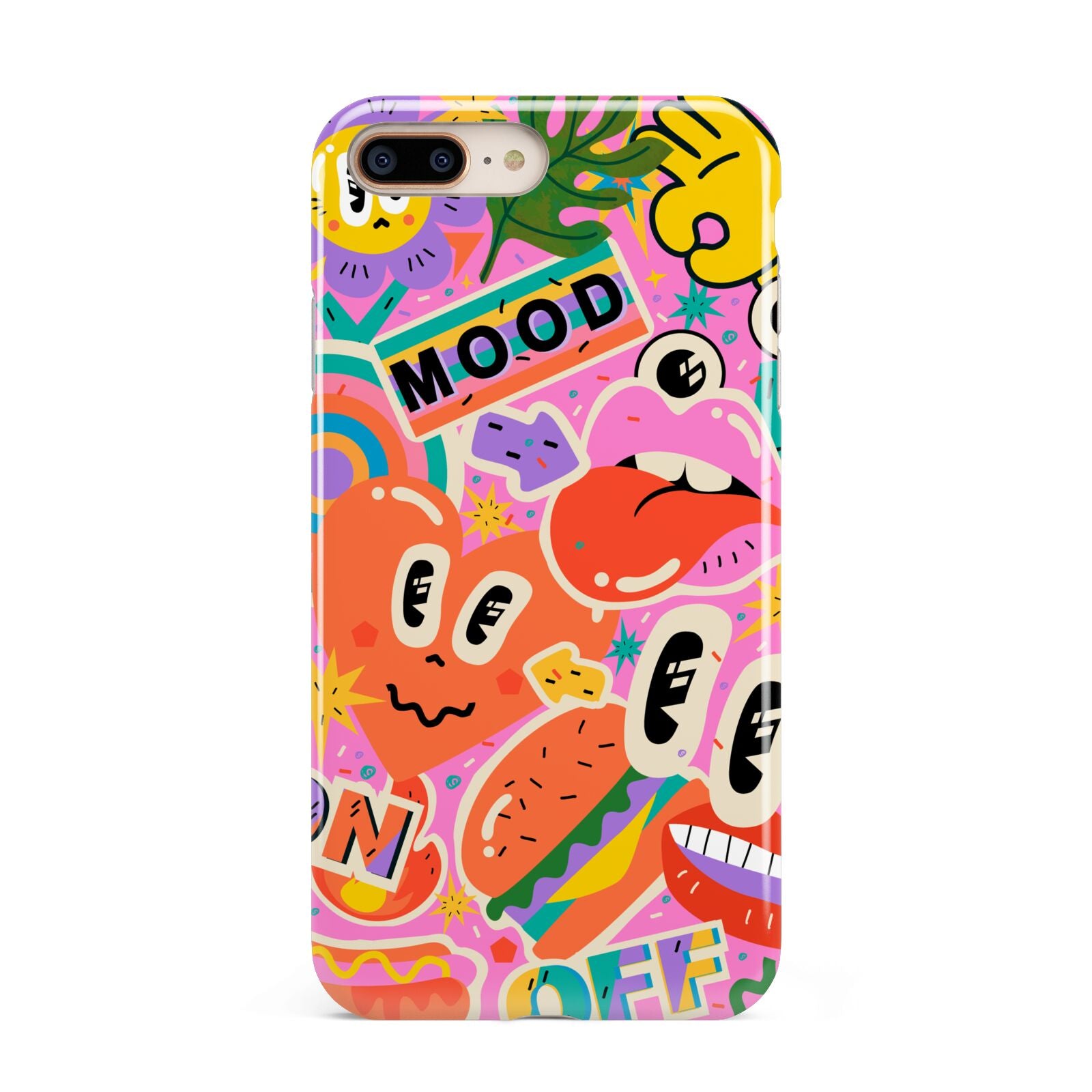 Fun Sticker Apple iPhone 7 8 Plus 3D Tough Case