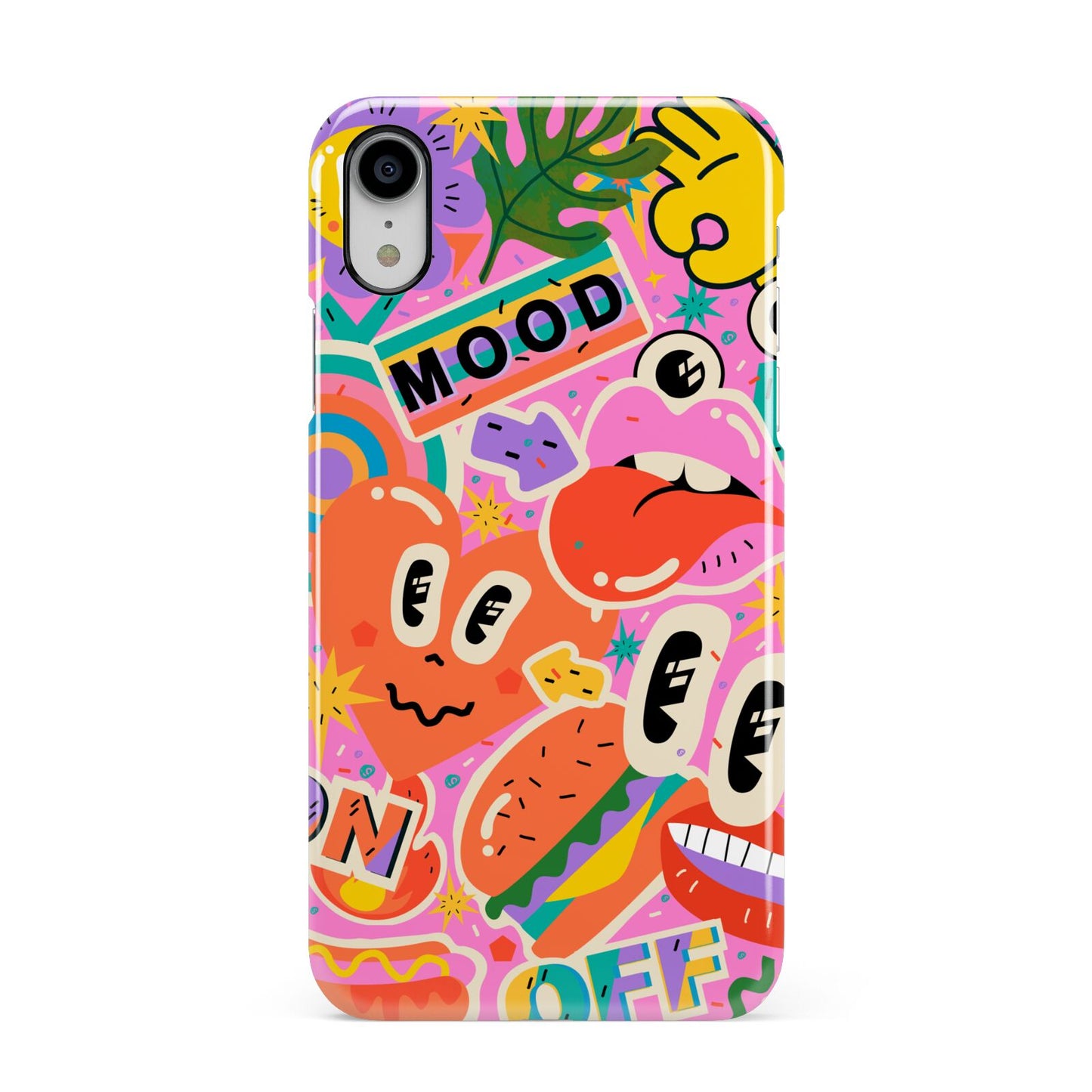 Fun Sticker Apple iPhone XR White 3D Snap Case