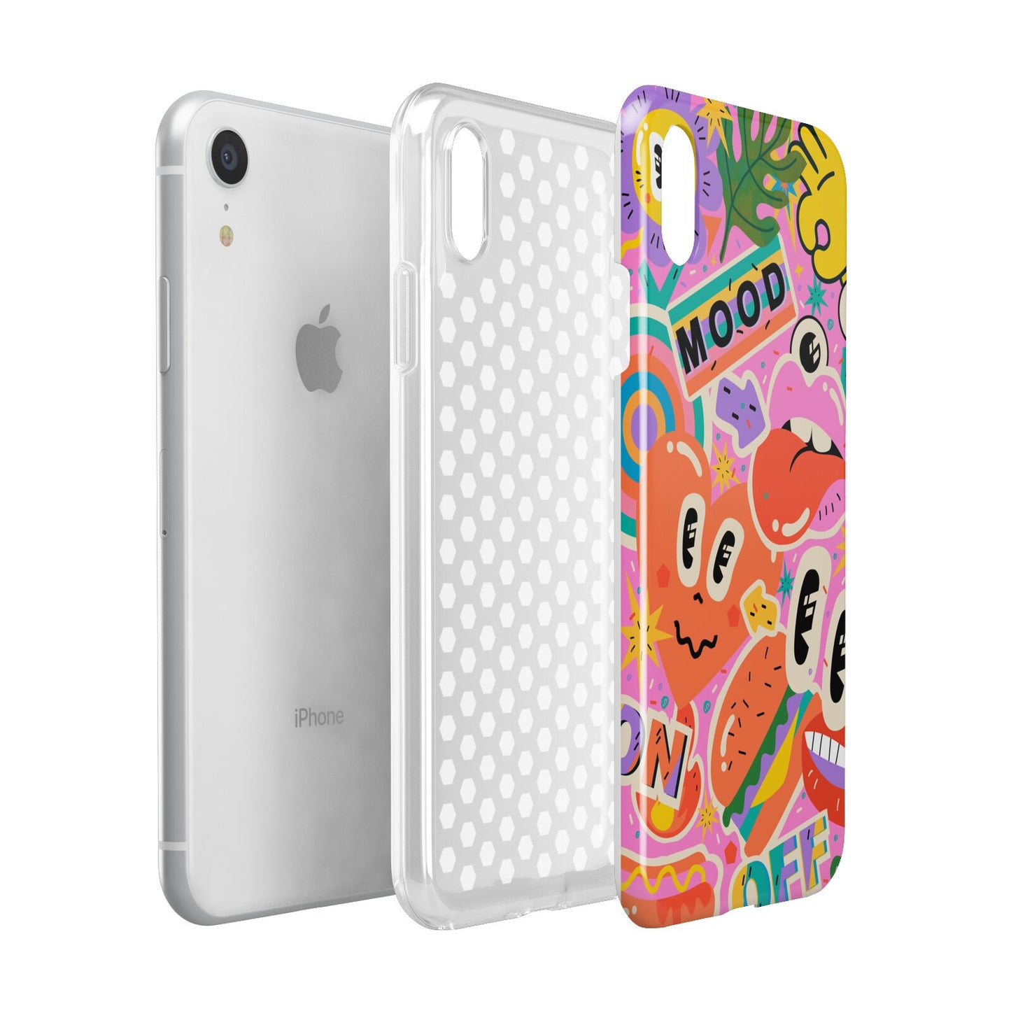 Fun Sticker Apple iPhone XR White 3D Tough Case Expanded view