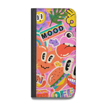 Fun Sticker Vegan Leather Flip iPhone Case