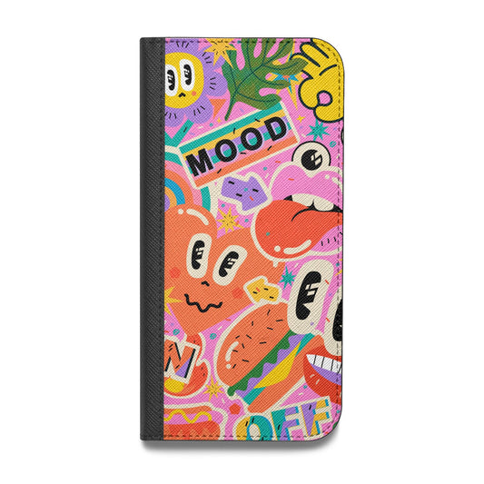 Fun Sticker Vegan Leather Flip iPhone Case