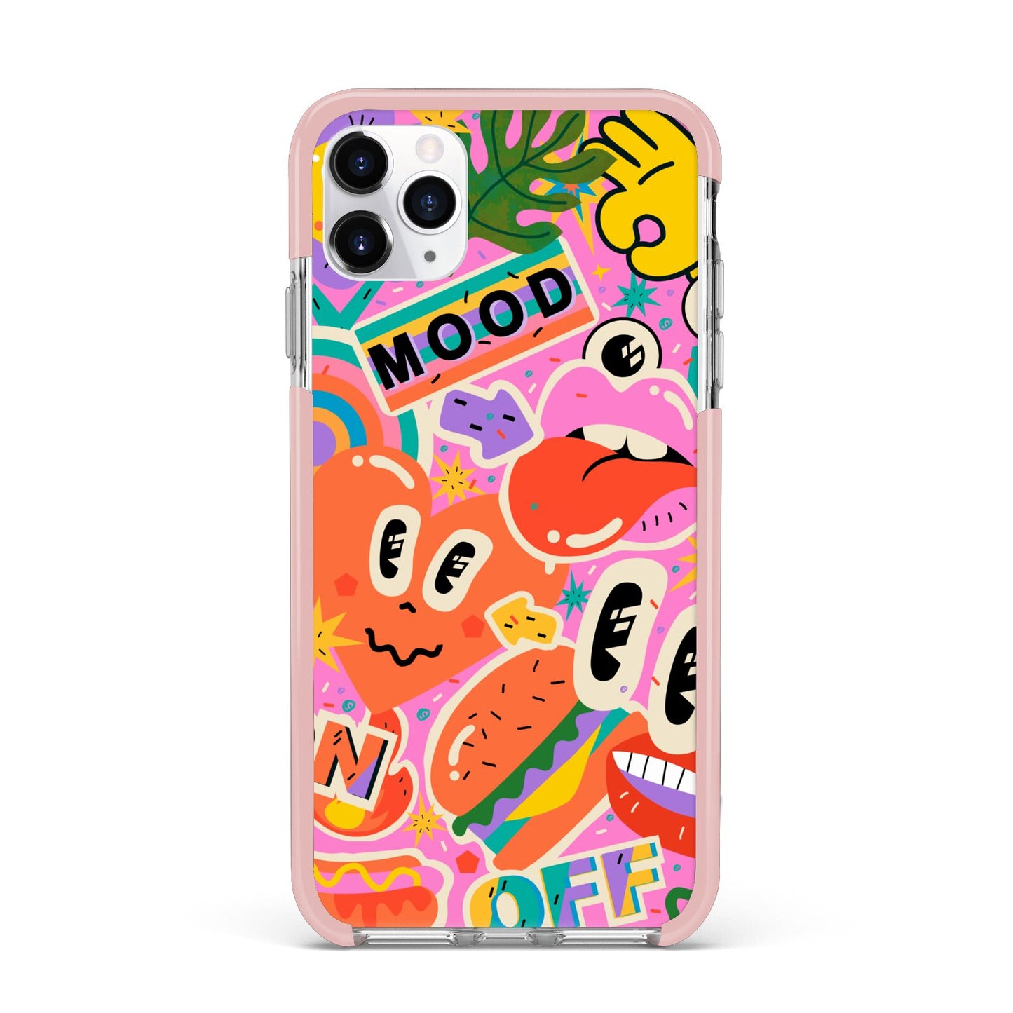 Fun Sticker iPhone 11 Pro Max Impact Pink Edge Case