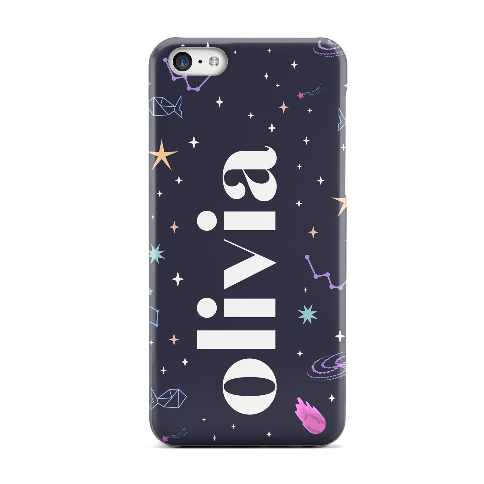 Funky Starry Night Personalised Name Apple iPhone 5c Case