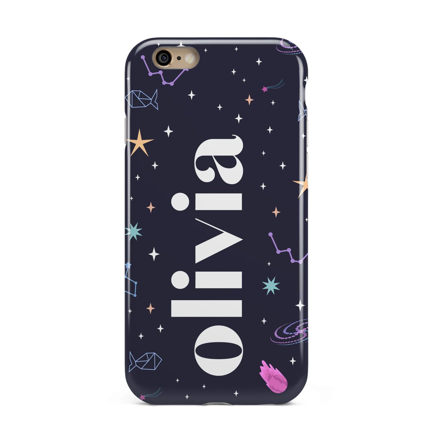 Funky Starry Night Personalised Name Apple iPhone 6 3D Tough Case