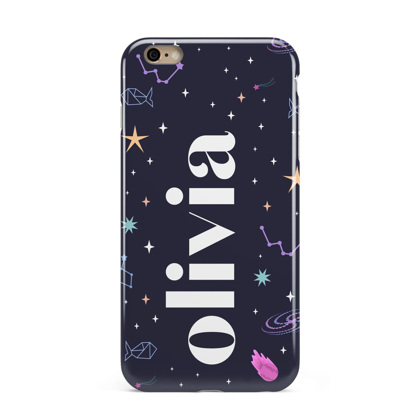 Funky Starry Night Personalised Name Apple iPhone 6 Plus 3D Tough Case