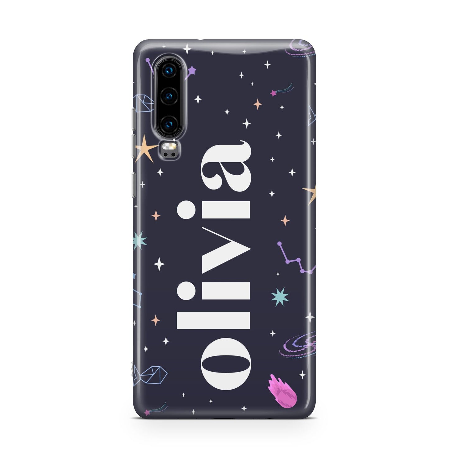 Funky Starry Night Personalised Name Huawei P30 Phone Case