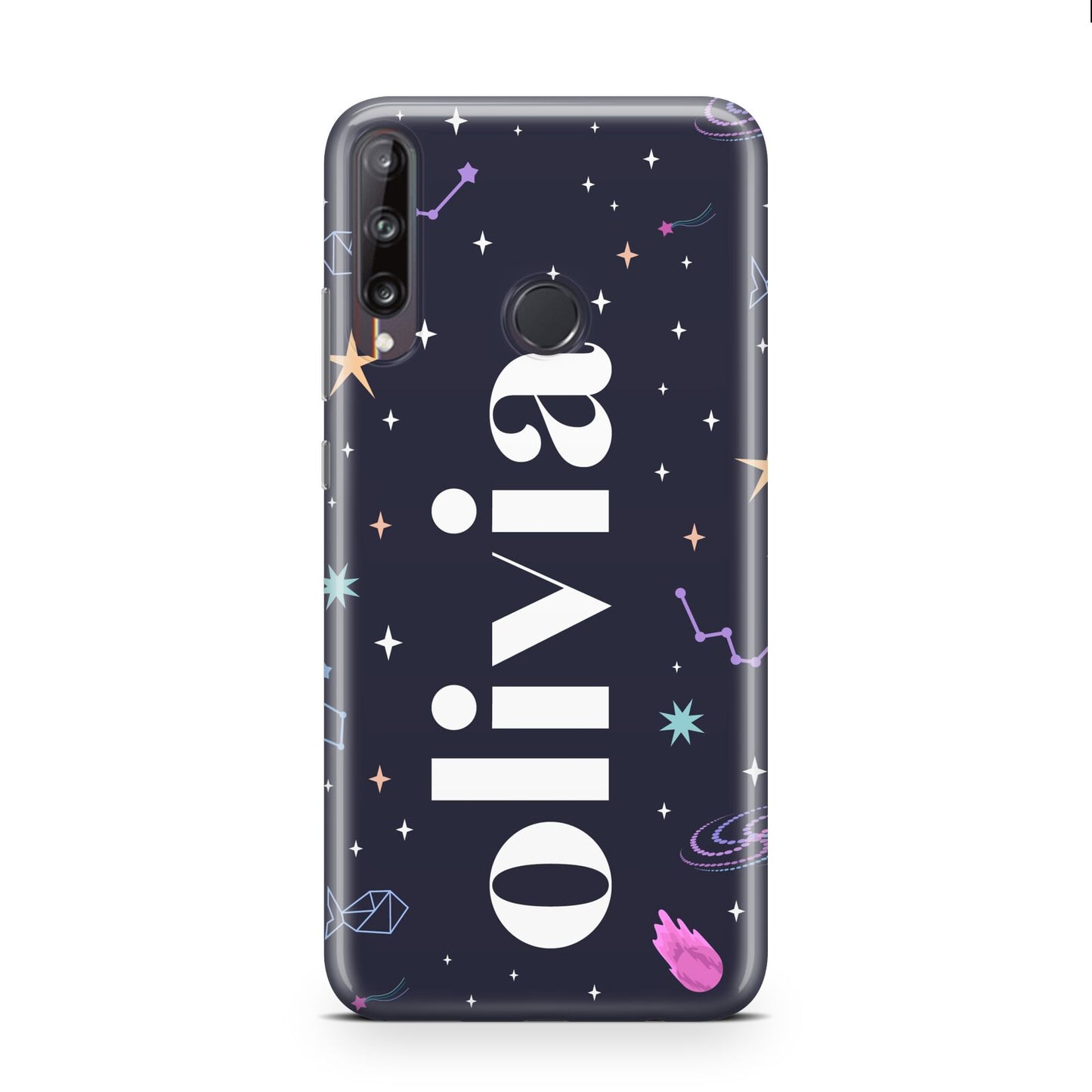 Funky Starry Night Personalised Name Huawei P40 Lite E Phone Case