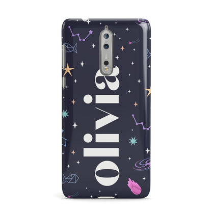 Funky Starry Night Personalised Name Nokia Case