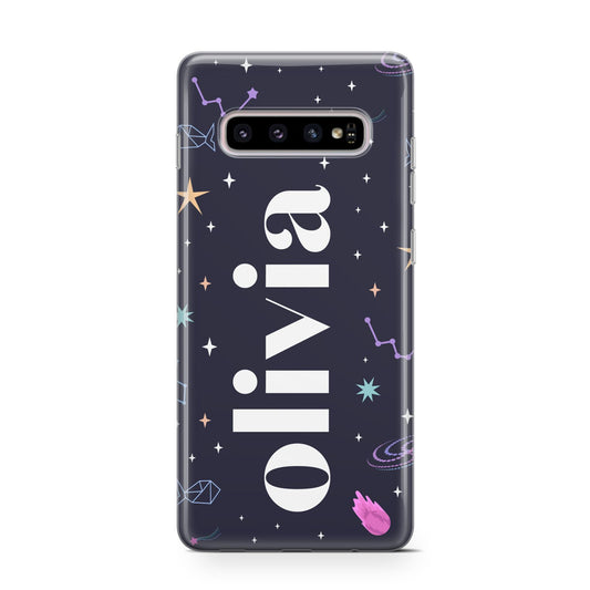 Funky Starry Night Personalised Name Protective Samsung Galaxy Case