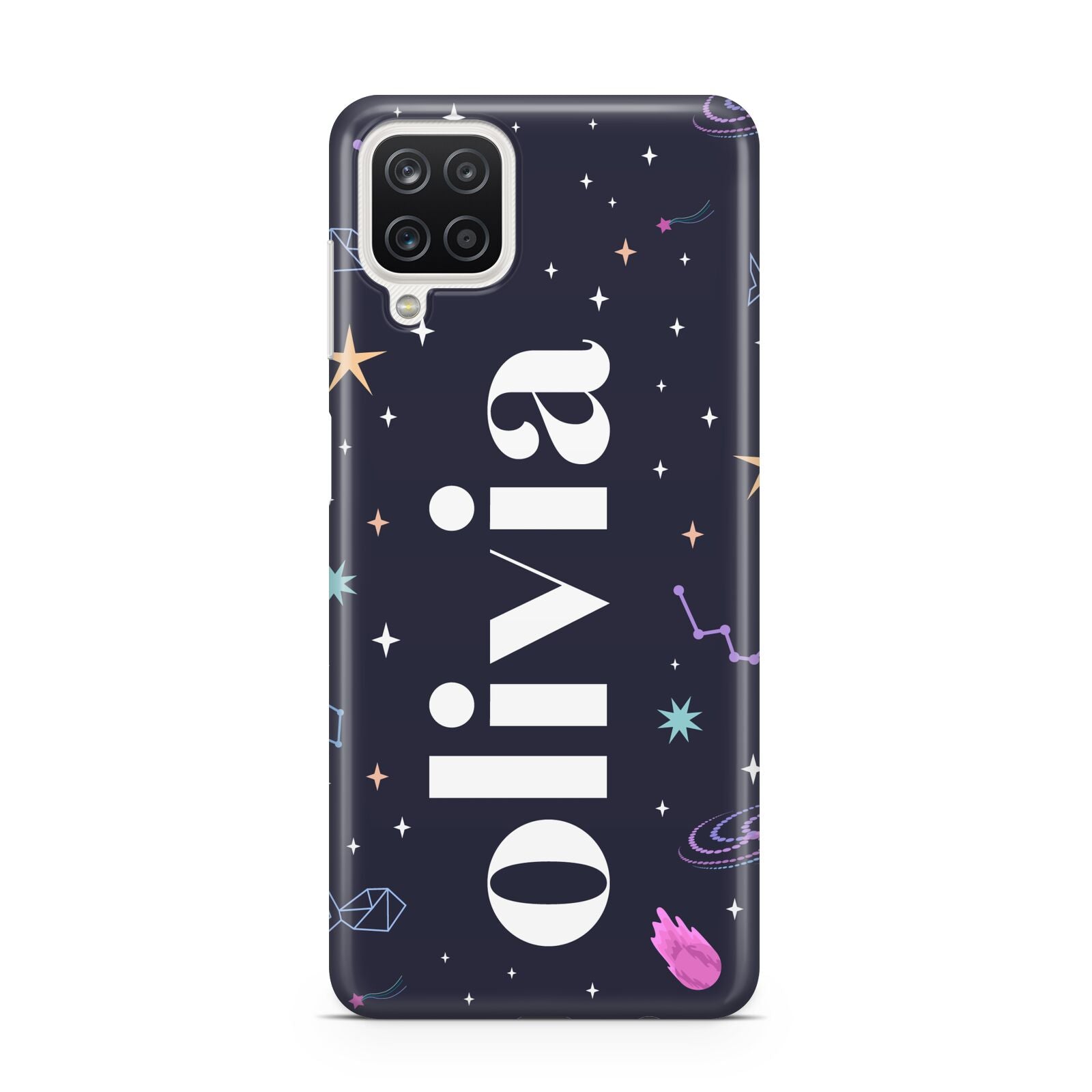 Funky Starry Night Personalised Name Samsung A12 Case