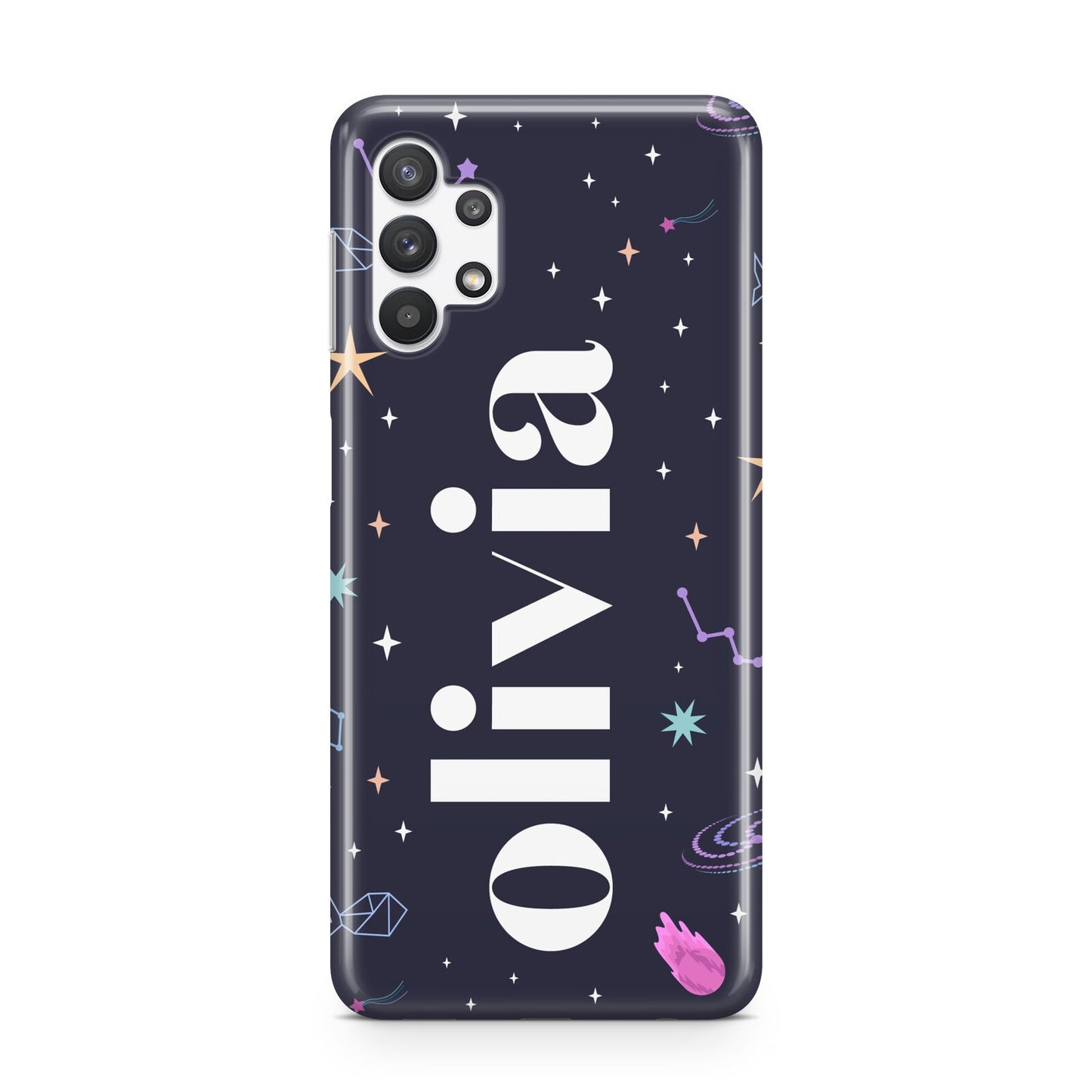 Funky Starry Night Personalised Name Samsung A32 5G Case