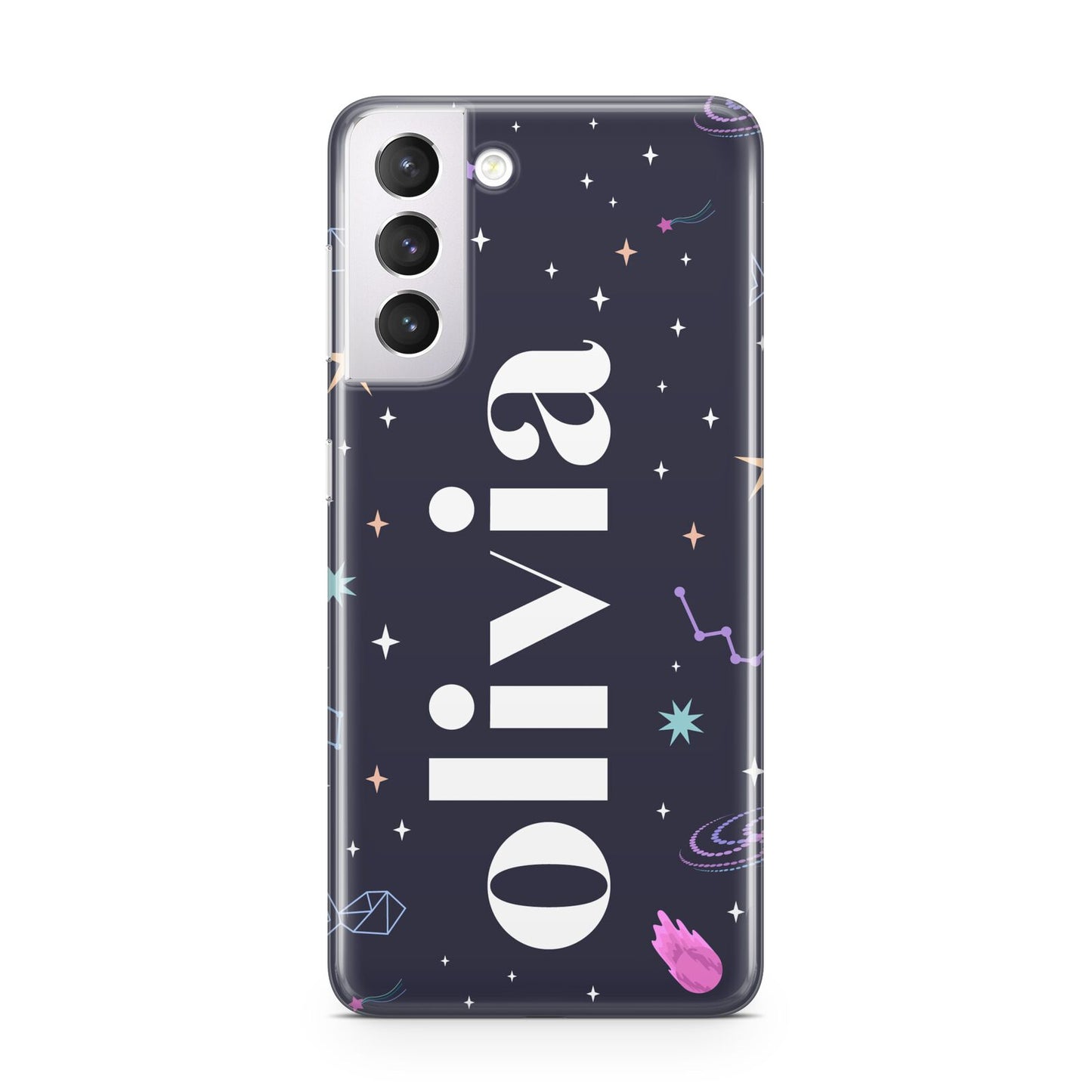 Funky Starry Night Personalised Name Samsung S21 Case