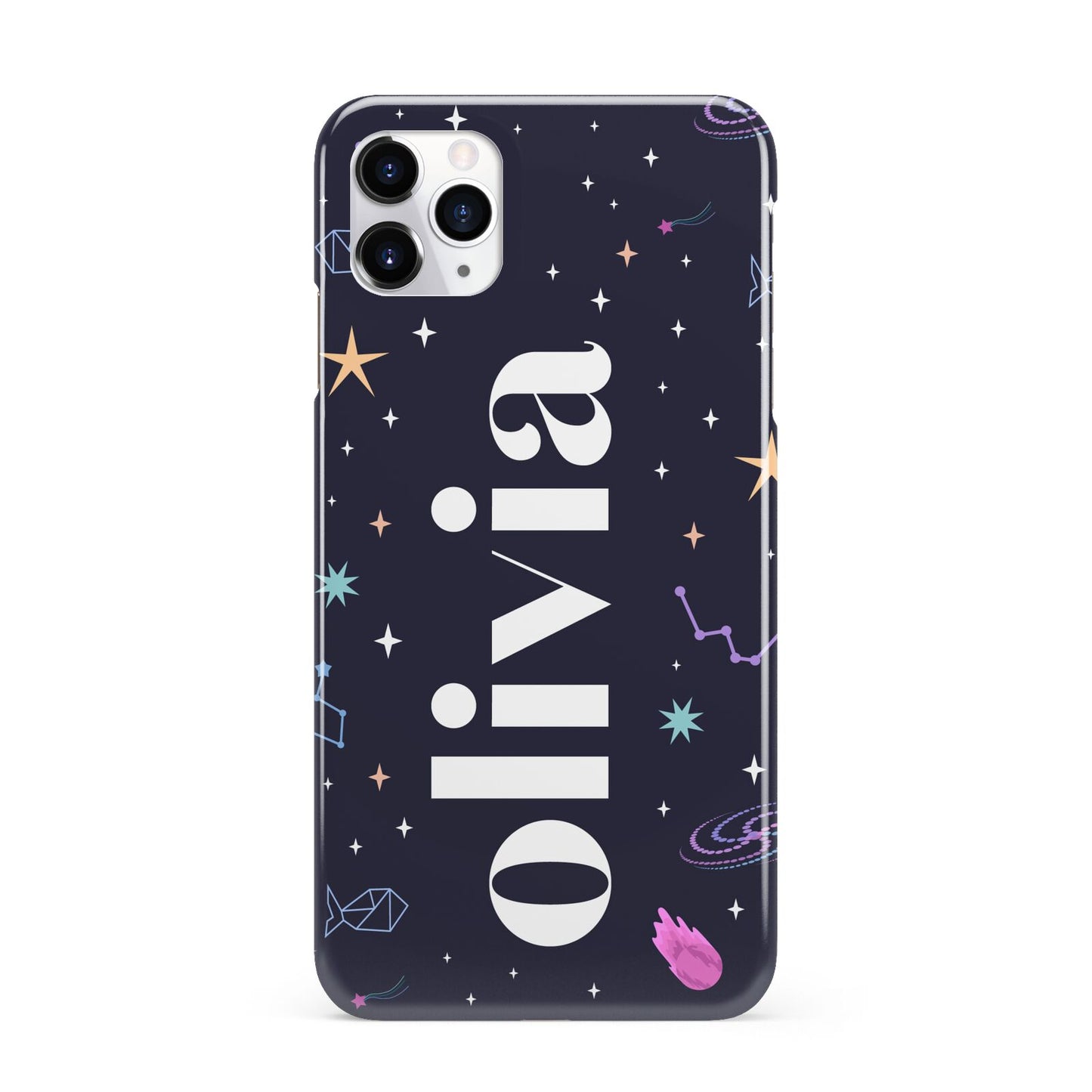 Funky Starry Night Personalised Name iPhone 11 Pro Max 3D Snap Case