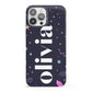 Funky Starry Night Personalised Name iPhone 13 Pro Max Full Wrap 3D Snap Case