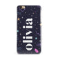 Funky Starry Night Personalised Name iPhone 6 Plus 3D Snap Case on Gold Phone