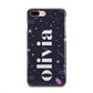 Funky Starry Night Personalised Name iPhone 8 Plus 3D Snap Case on Gold Phone