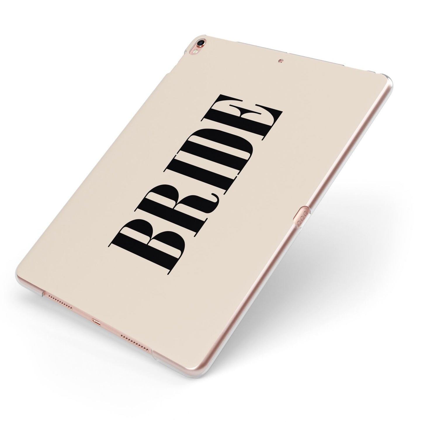 Future Bride Apple iPad Case on Rose Gold iPad Side View