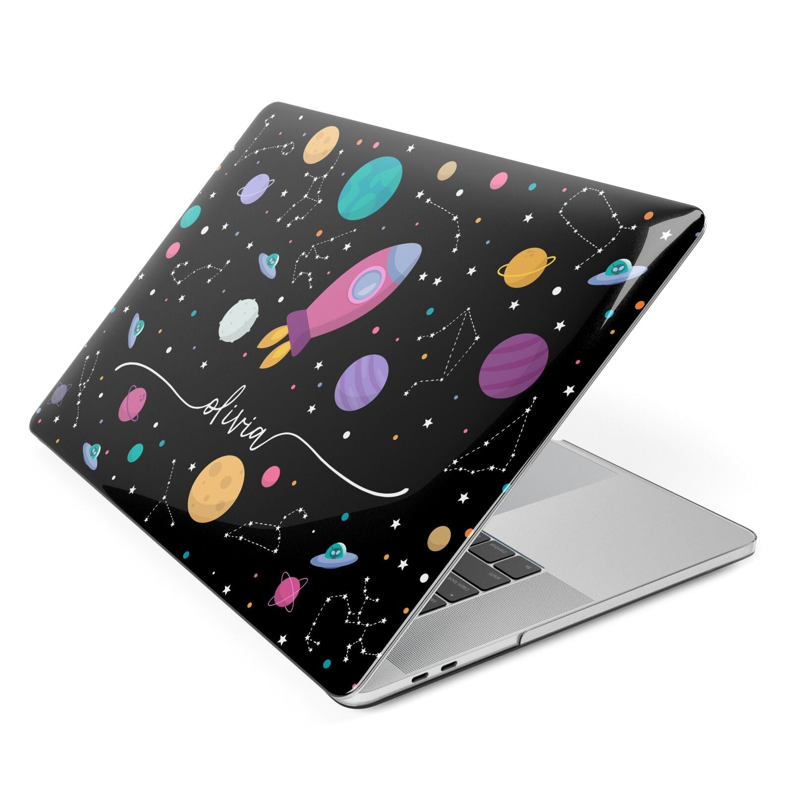 Galaxy Artwork with Name Apple MacBook Case Side View